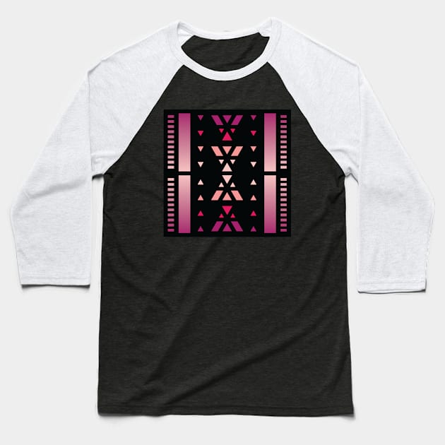 “Dimensional Species (1)” - V.5 Red - (Geometric Art) (Dimensions) - Doc Labs Baseball T-Shirt by Doc Labs